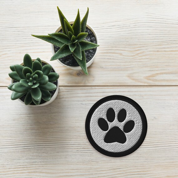 Paw Print Patch Dog Paw Embroidered Dog Paw Patch