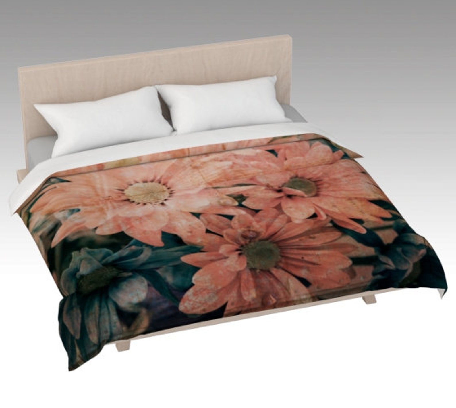 Vintage Daisy Duvet Cover / Daisy Art Bed Covering / Daisies Etsy