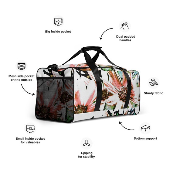 floral duffle bag womens