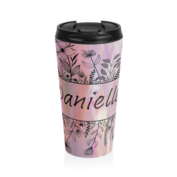 Travel Mug Personalized Stainless Steel Monogrammed Travel Mug with Custom Name Design, Gift For Friend, Gift For Bridesmaid, Gifts For Her
