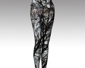 Yoga Pants With Tree Design