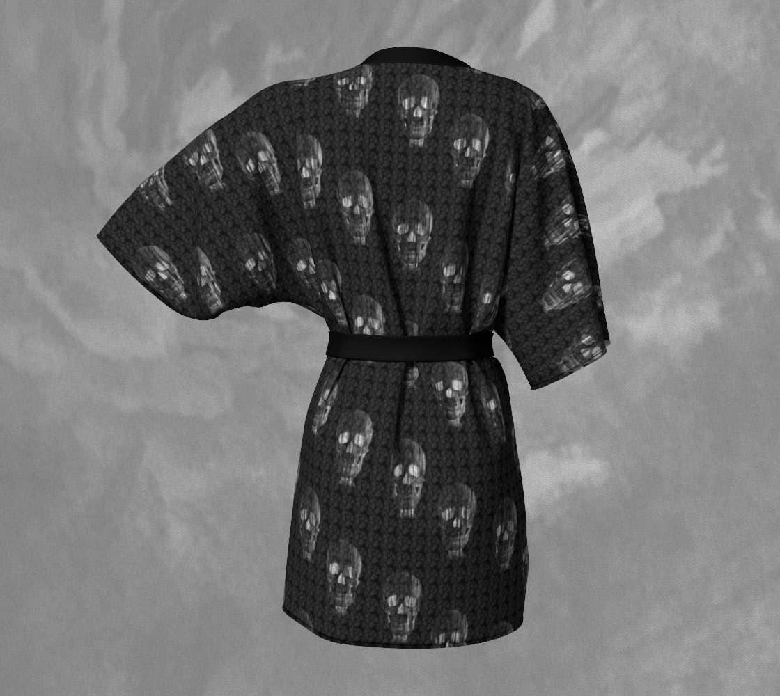 Skull Print Kimono Cool Robes for Women Skull Print Robe - Etsy Canada