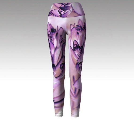 Leggings Tights Pink Yoga Pants, Fold-over Leggings Pink Flower Art Dawn  Mercer Designer Wear -  Canada