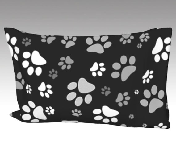 Paw Print Pillow Case Dog Paws Pillow Cover Bed Pillow Etsy