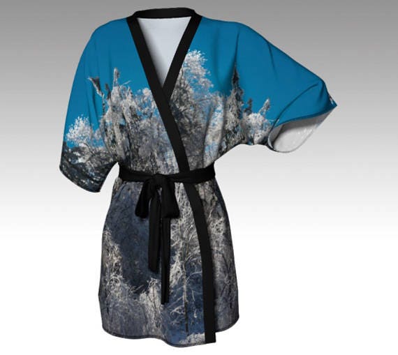 Icy Tree Kimono Robe Nature Kimono 