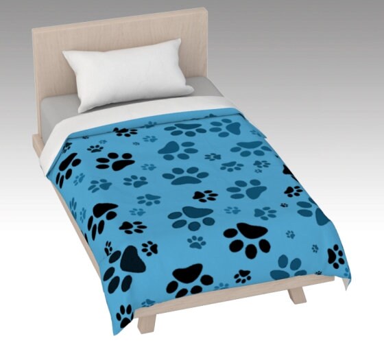 paw print flannel sheets