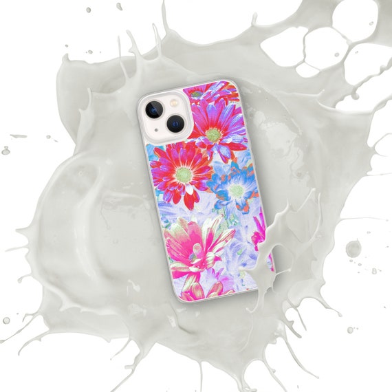Flower Art iPhone Case, Floral iPhone Protective Cover, Pretty Flowers iPhone Protector, Custom Printed, Spring Flowers Artwork Design