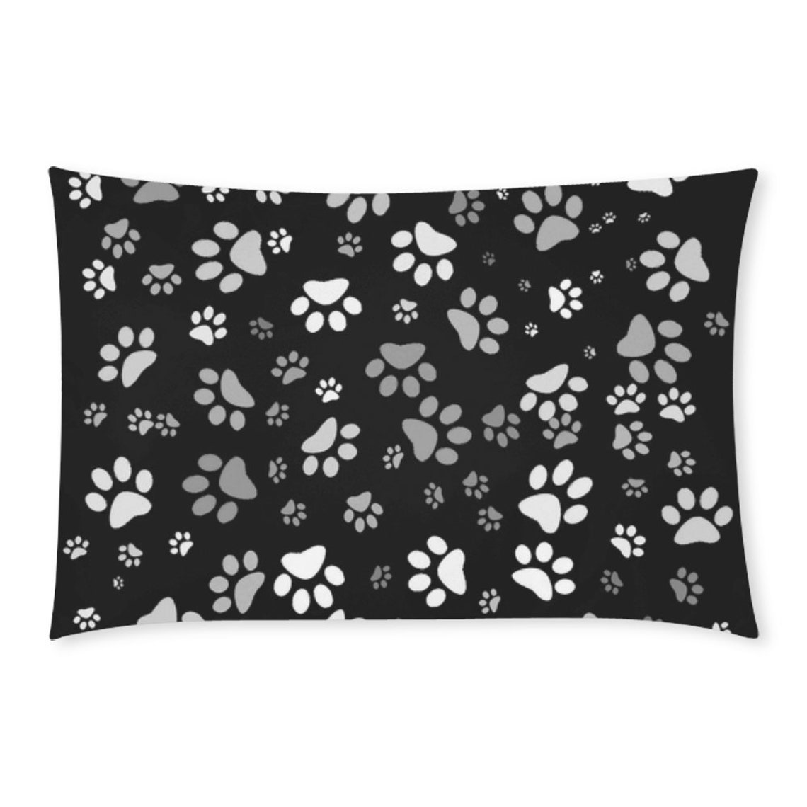 Paw Print Bed Set Black White Paw Print Bedding Set Duvet Etsy