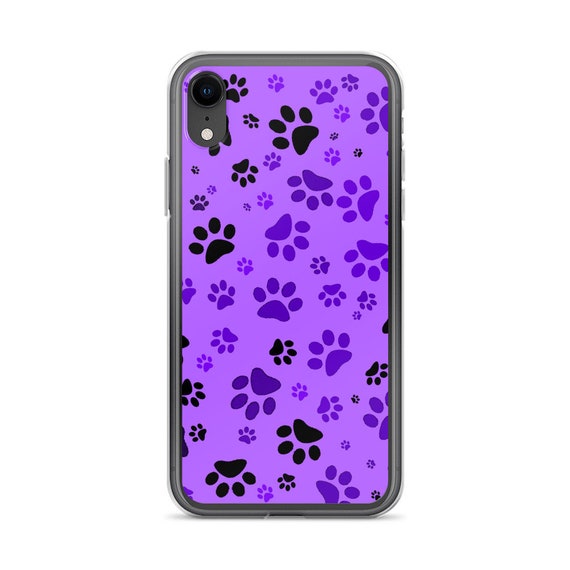 Designer iPhone Case Purple iPhone case Purple Paw Print iPhone Case | Dog Paw iPhone Cover | iPhone Protector