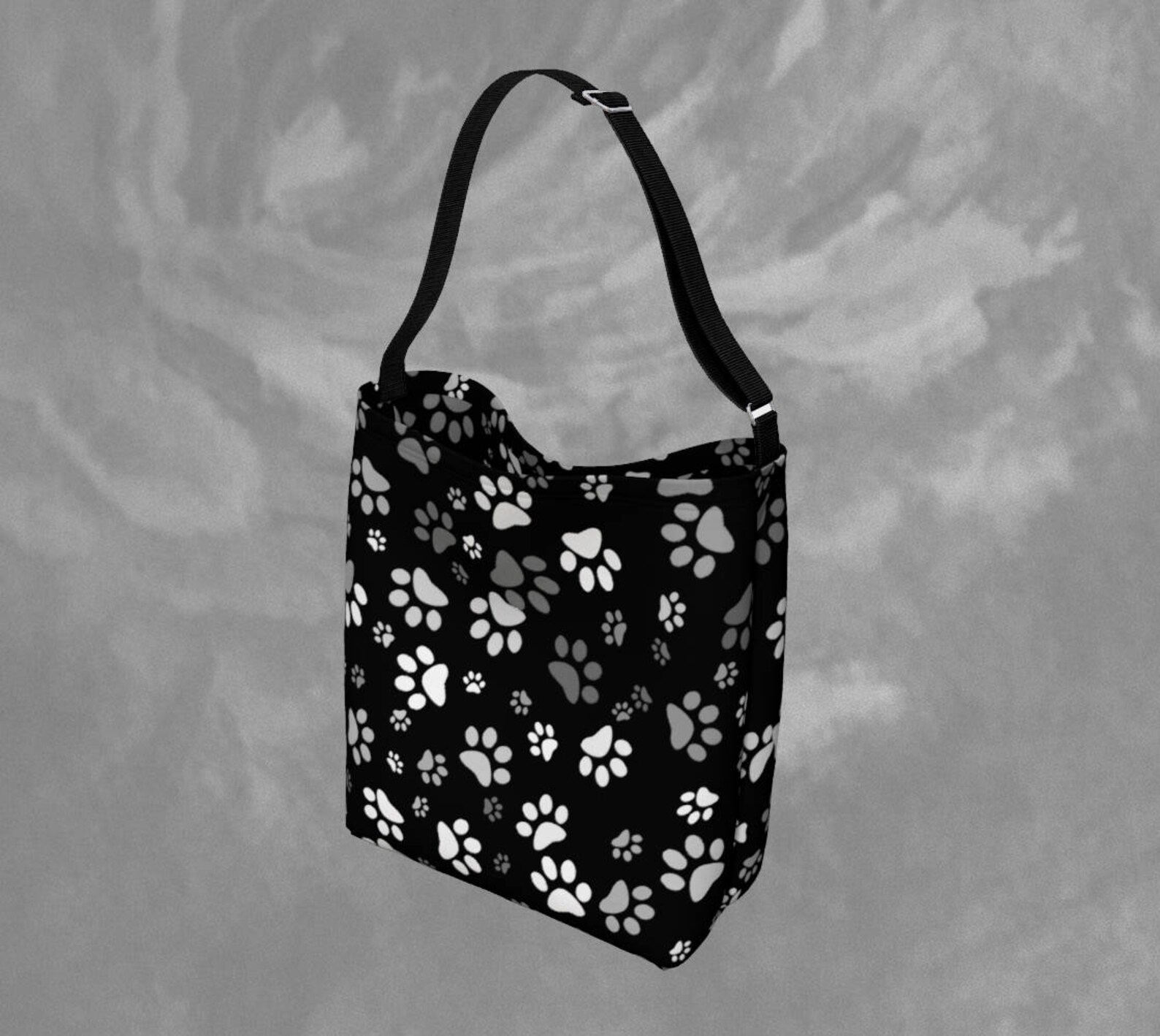 Paw Print Tote Bag Printed Tote Bag Dog Paw Day Tote Paw Print Etsy