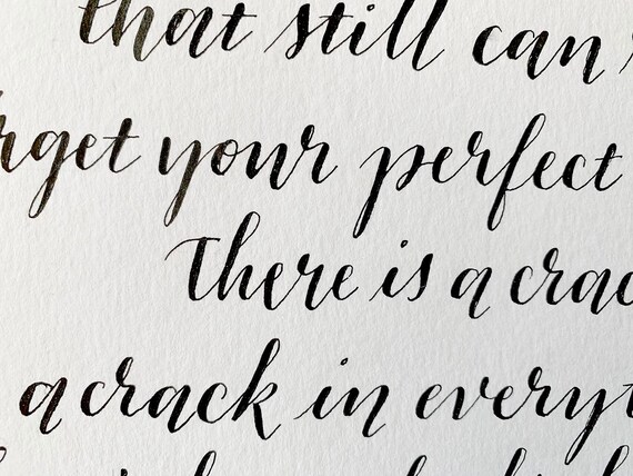 Leonard Cohen Citation Cartes Manuscrites Calligraphie Etsy Canada
