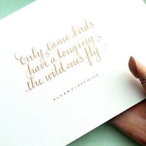 Kalligrafie offerte kaart Hand belettering citaten handgemaakte kaart leven citaten motiverende kaart Elmer Diktonius