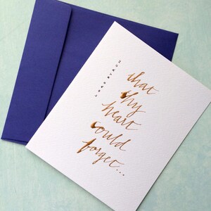 Cartes manuscrites Lord Byron Quotes Cartes faites main Citations de calligraphie Citations au cœur brisé Carte avec enveloppe Lettrage doré Citations d'amour