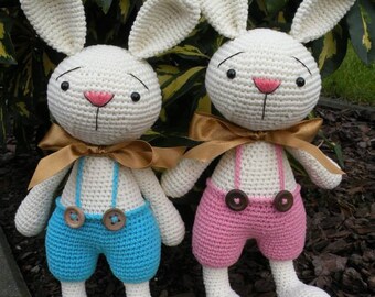 Crochet Pattern - Elroy and Melvin the Bunnies