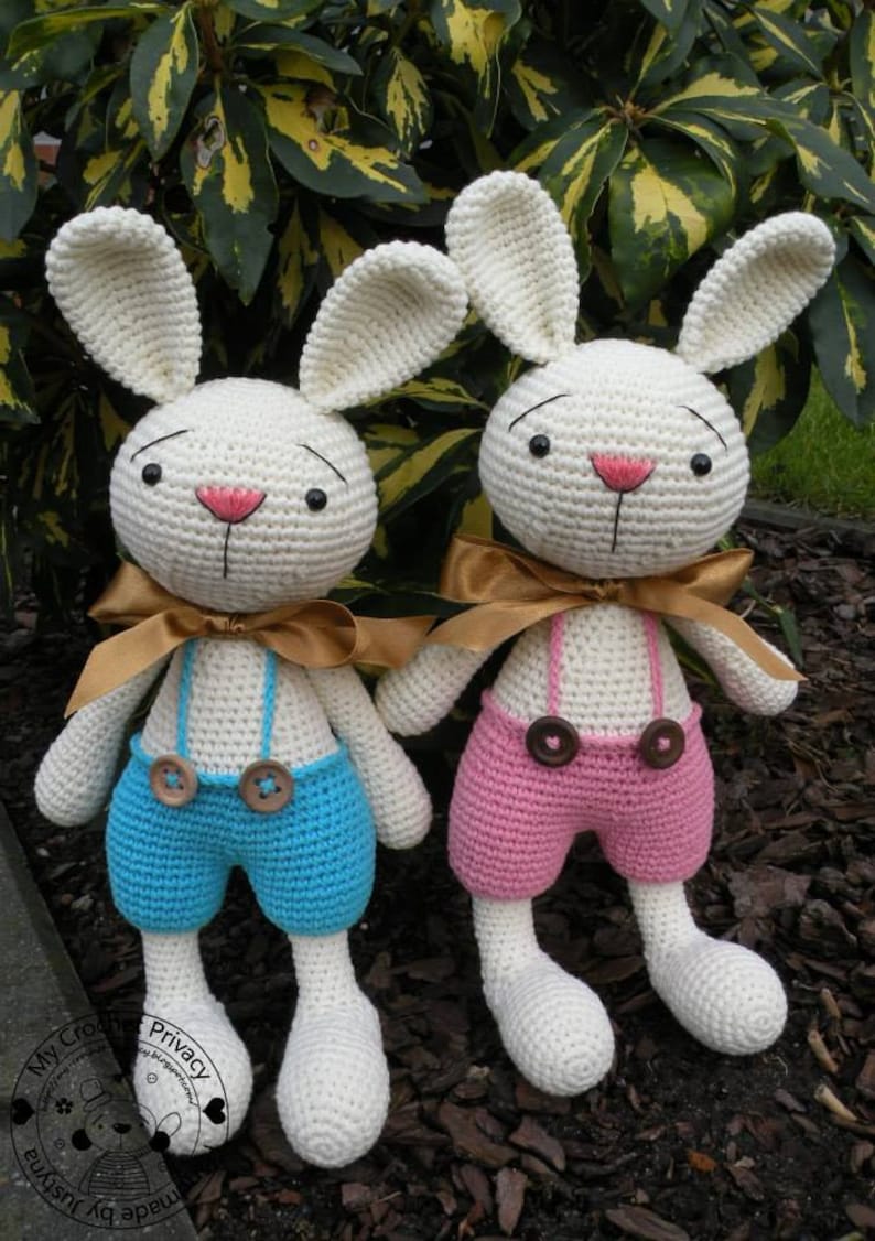 Crochet Pattern Elroy and Melvin the Bunnies image 1