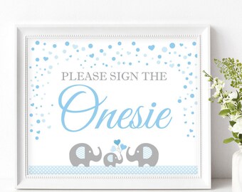 Printable Elephant Baby Shower Boy Gift Table Sign Elephant | Etsy