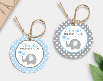 Baby Shower Thank You Insert Baby Shower Template Printable Eucalyptus Baby Shower DUKE Watercolor Baby Elephant Inserts for Boys