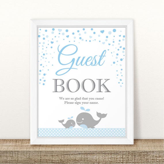 baby shower guest book sign