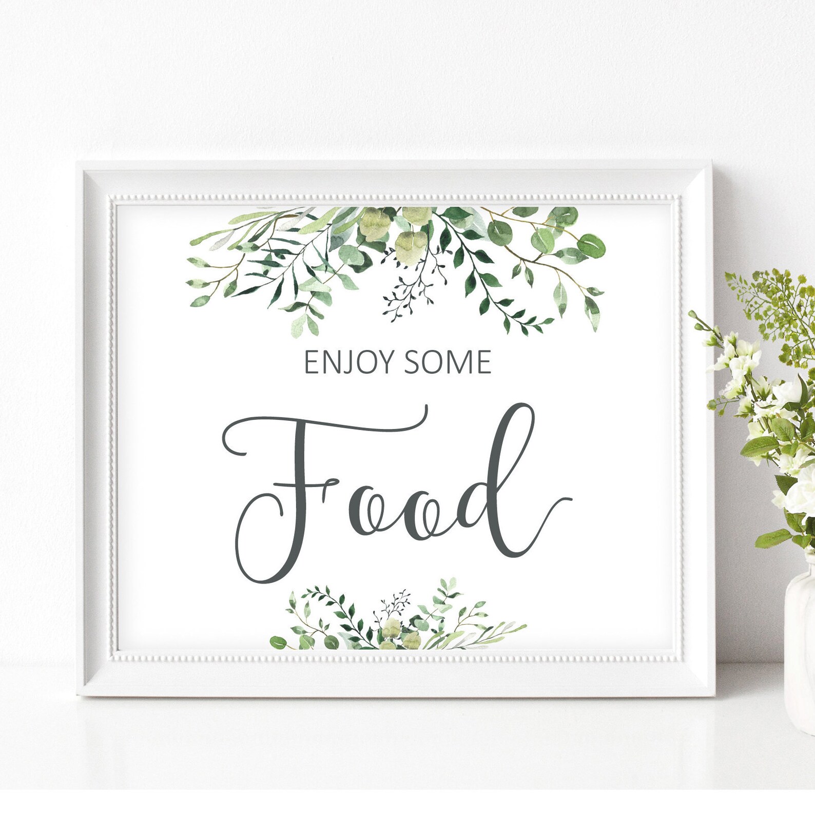 Printable Greenery Food Table Sign Botanic Baby Shower Food - Etsy