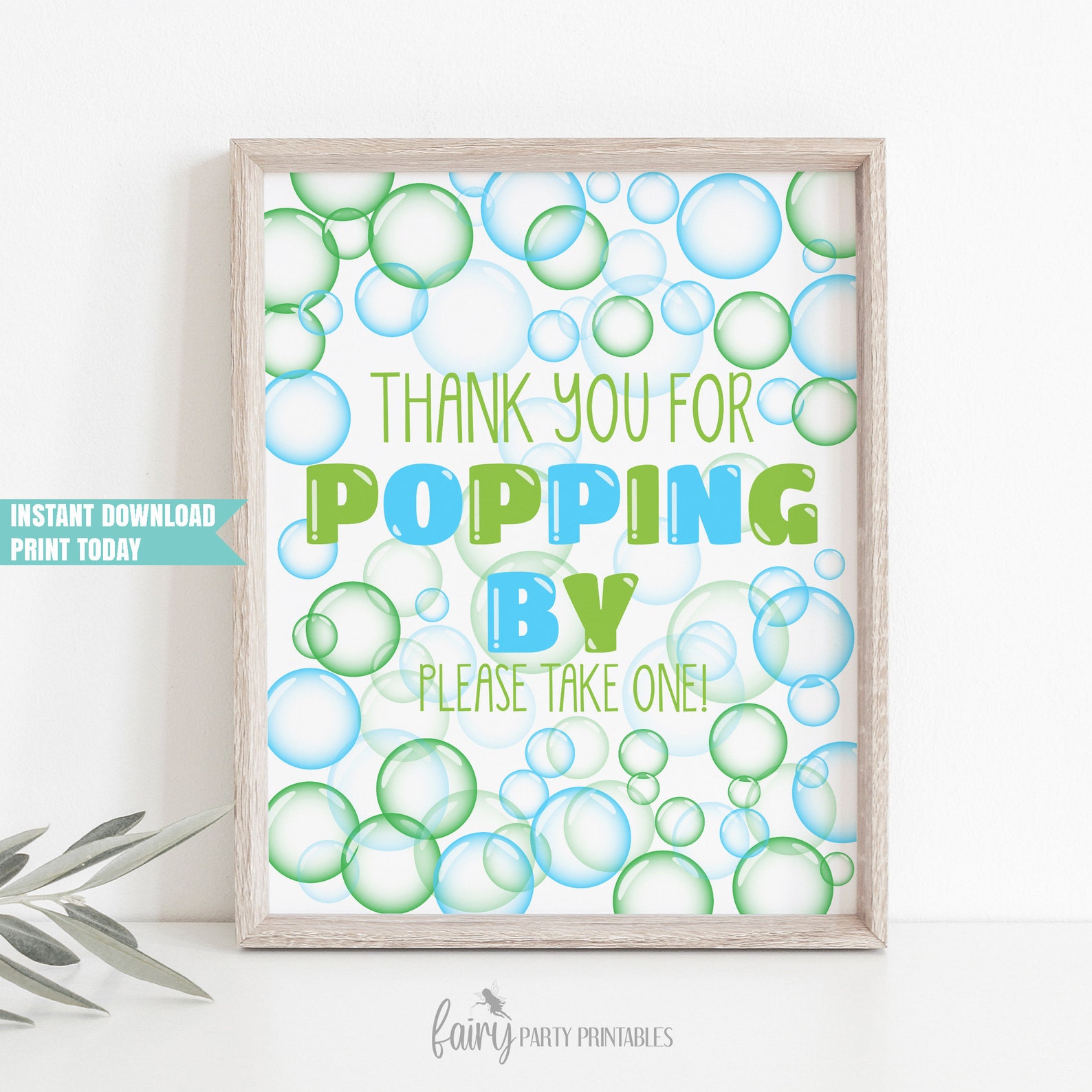 Printable Bubbles Favor Birthday Table Sign Party Favors - Etsy