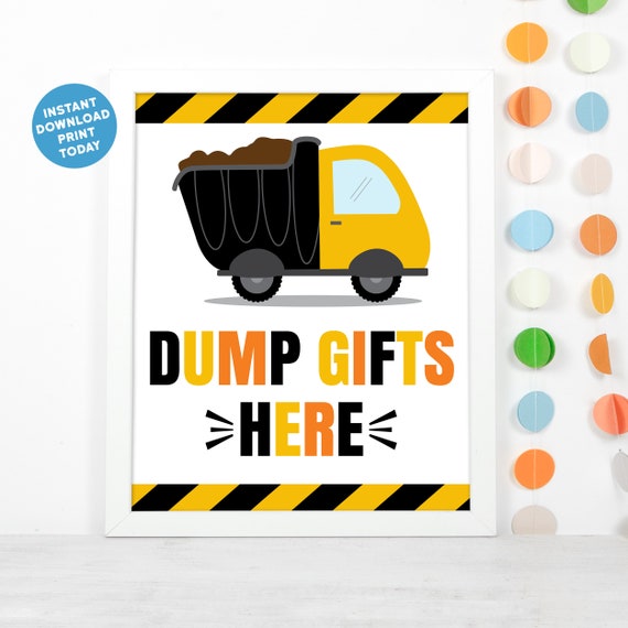 Printable Construction Birthday Gift Table Sign Construction | Etsy