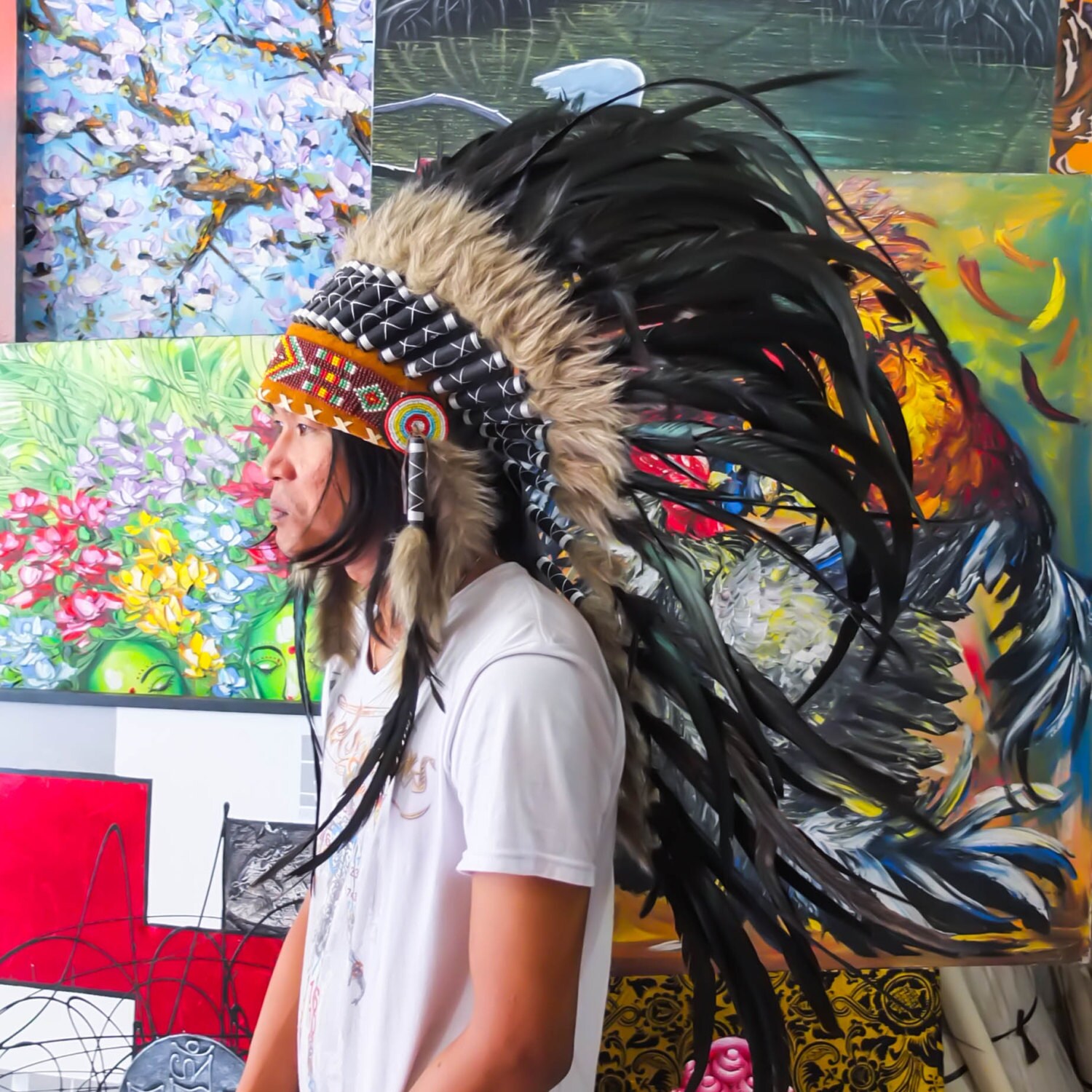 Indian Headdress Replica 100cm Chief 