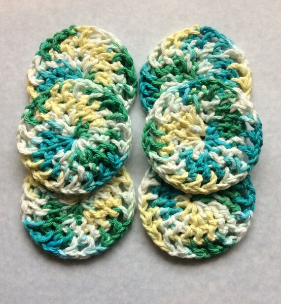 Crochet cotton round reusable face pads facial wipes makeup Etsy