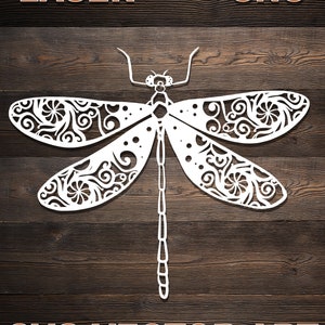 Plik SVG Dragonfly Mandala - Laser, CNC, Cricut