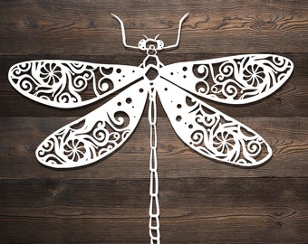 Dragonfly Mandala SVG File - Laser, CNC, Cricut
