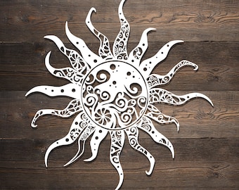 Sun Mandala SVG File - Laser, CNC, Cricut