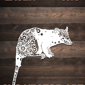Fichier SVG Mandala opossum - Laser, CNC, Cricut