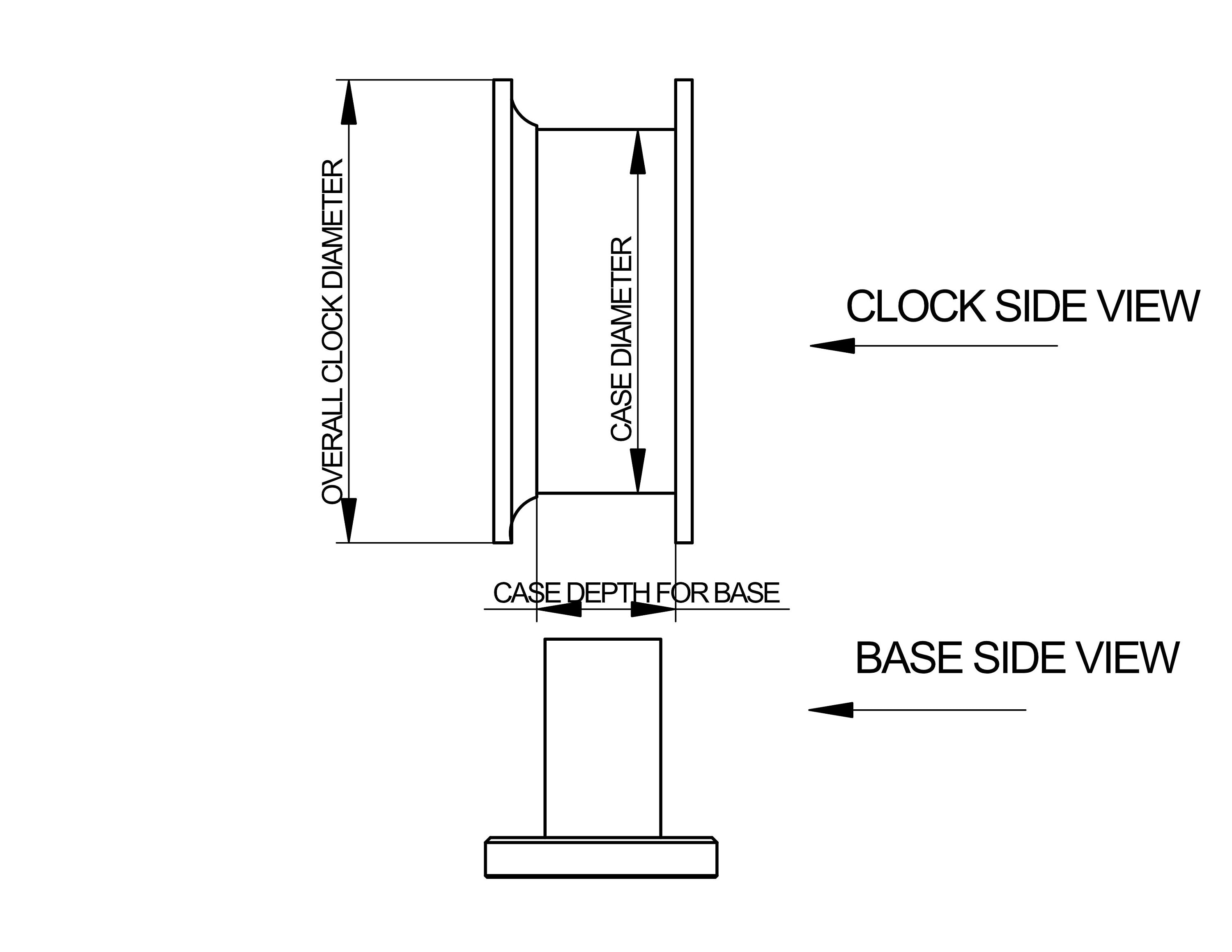Ships Clock Base Custom Sizes Etsy Australia