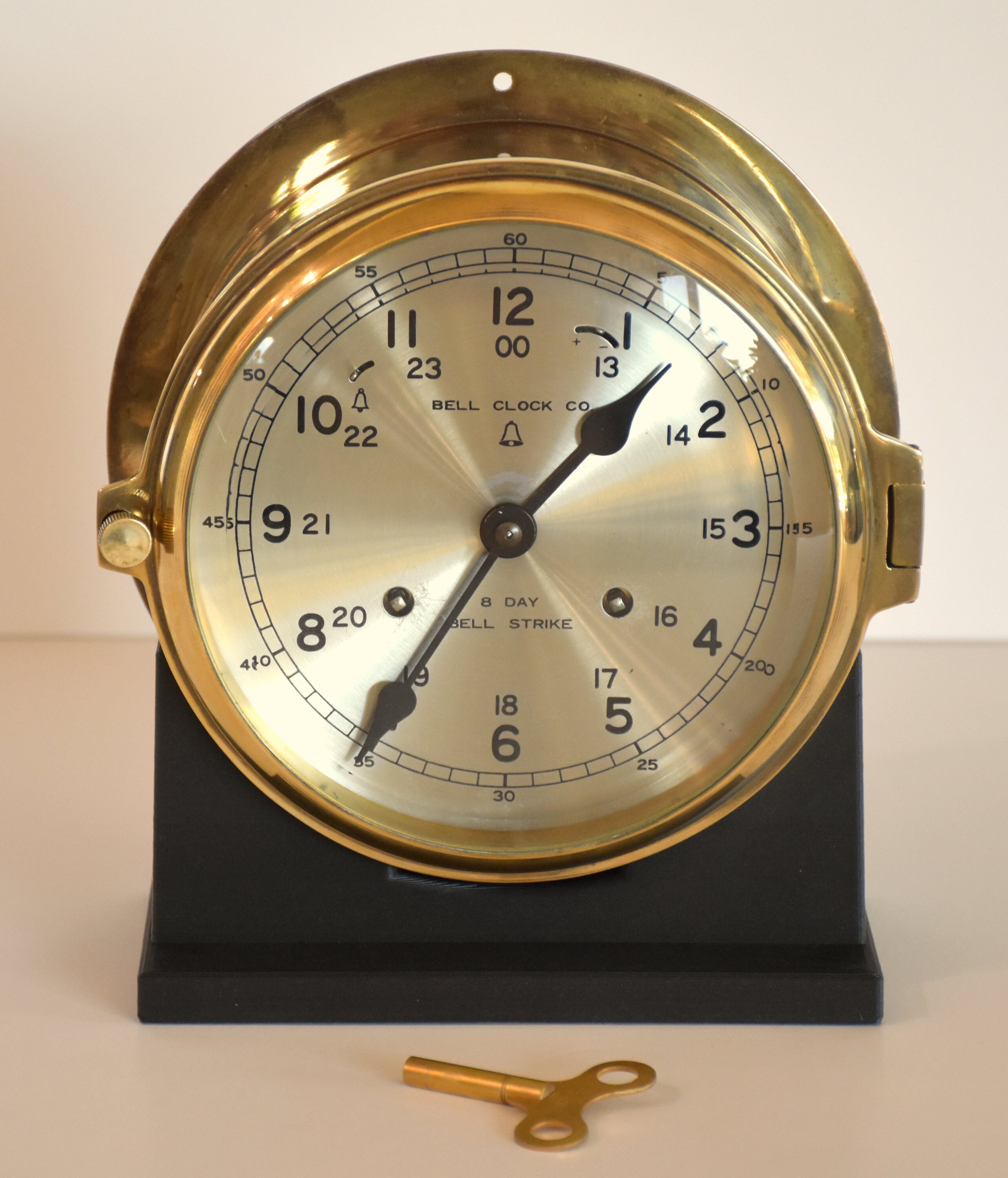 Mounted Ships Clock Striking 8 Bells Of The Watch, 921894