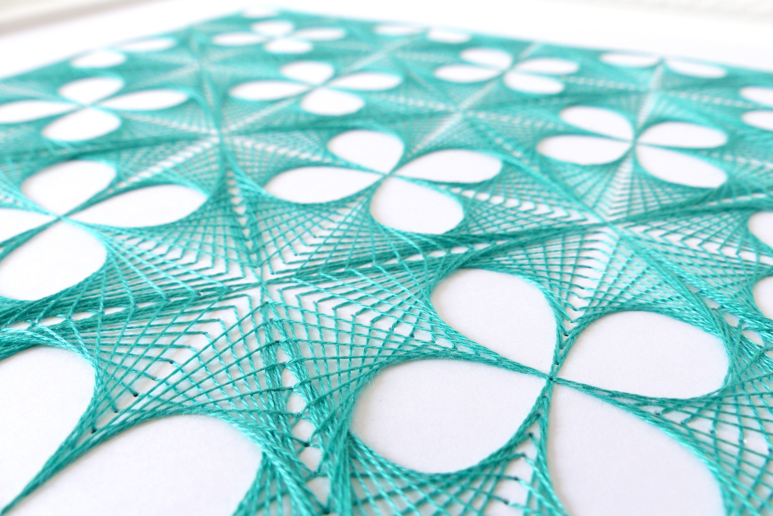 Crossed Threads Example Hand Embroidered Paper Tableau Crossed Threads Geometric Designs ...