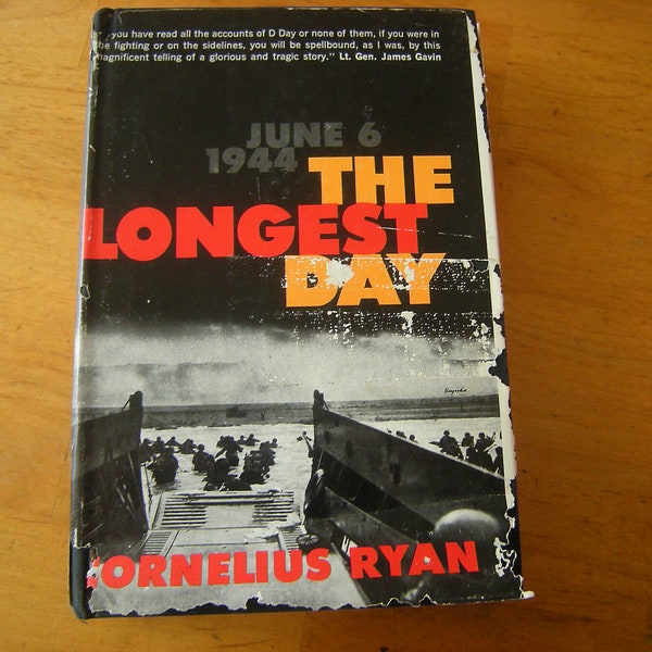 vtge book-The Longest Day-history-June 6th 1944-Cornelius Ryan-copyright 1959-301 pages- 30 extra pages-