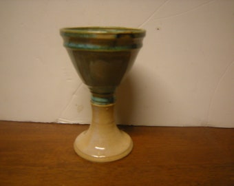 vtge goblet-stoneware-light green-home and living-kitchen and dining-drink ware-bar ware-shelf decor-