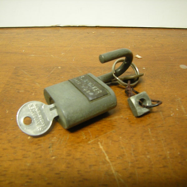 vtge padlock-padlock with key-Slaymaker padlock-home and living-man cave display-collection-hardware-home improvement-