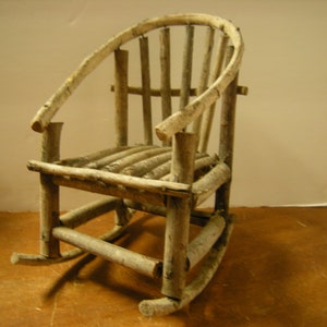 vtge plant stand-rocking chair-wooden chair-primitive-rustic-home and living-home decor-plant display-outdoor -patio decor-