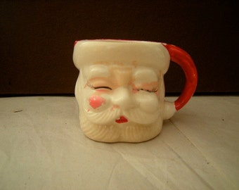Vintage Santa mug-Christmas decor-eggnog mug-cider mug-collection-