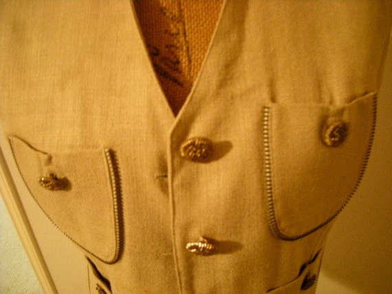 vintage howard wolf vest-women vest-made in USA-4… - image 2