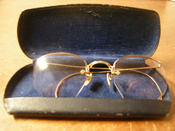 vtge eyeglasses-spectacles-gold frame-original ca… - image 1
