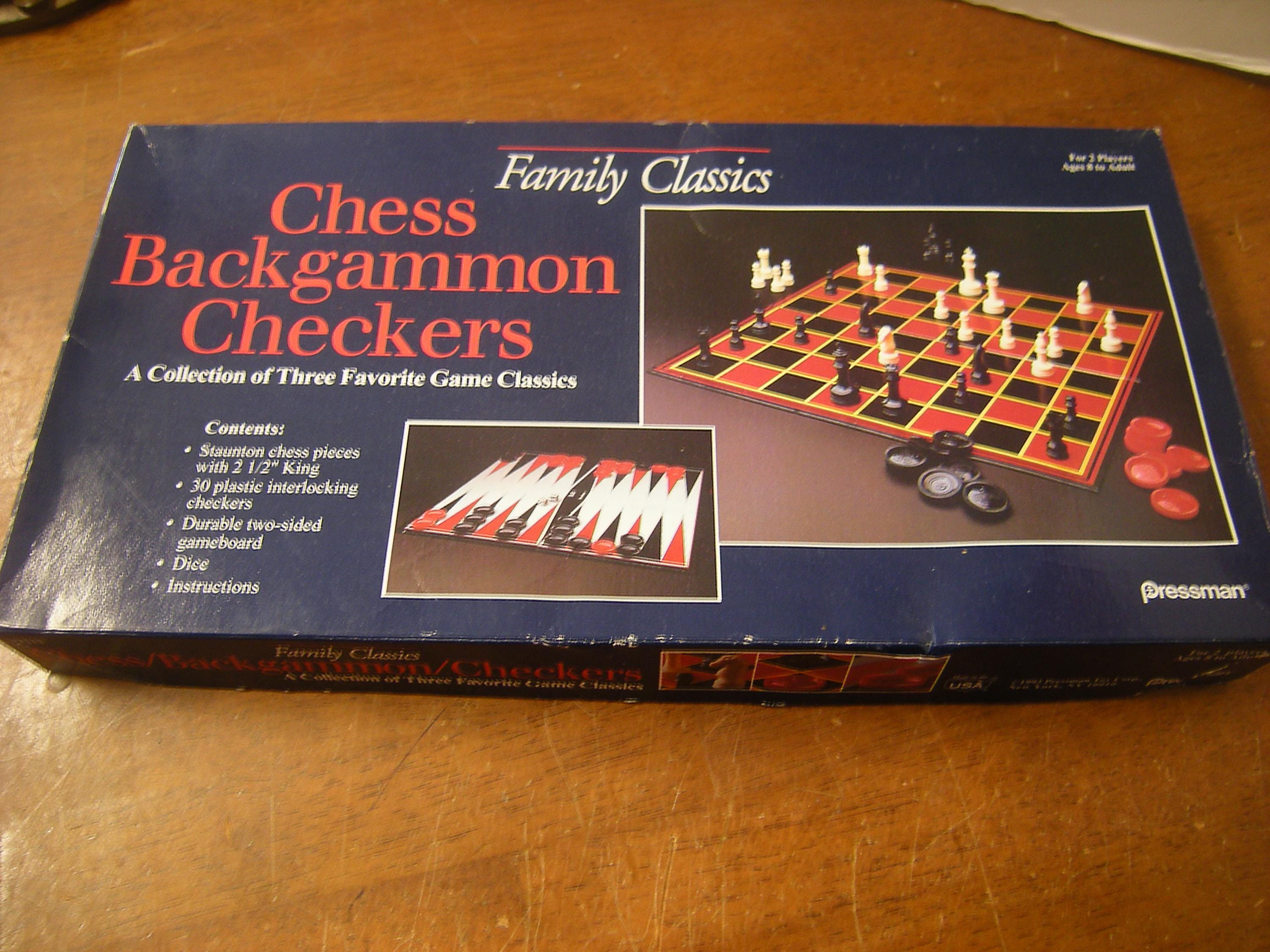 vtge game-3 game classics-family classics-Pressman-Chess-Backgammon-checkers-like new-instructions included-family night-