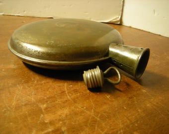 antique bed warmer-brass-Cello Company-unique-model C L 12-patent 1912-nice patina-