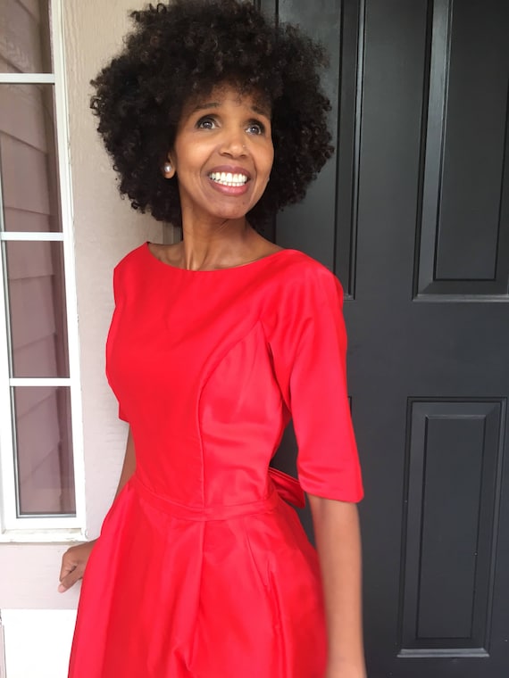 fifties dress Lorrie Deb red retro holiday party s