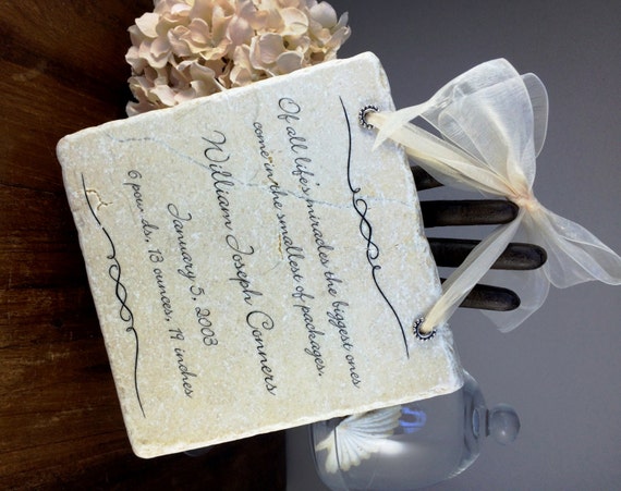 birth announcement keepsake