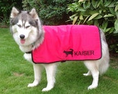 Cooling Coat for dog with synthetic chamois (Rec color and FREE embroidery)