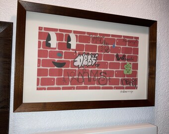 Dearninja graffiti wall print by Matthew Rodriguez