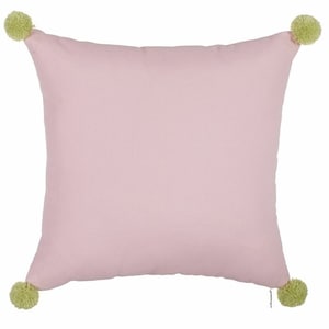 Salses Pom-Pom Edges Throw Pillow and Cover, Decorative Pillow, Plain Pillow Covers, Modern Cushions, Pink Pillow, Sofa Chair Home Decor