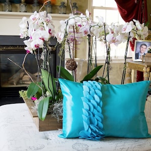 Breezy Wave Pillow, Lumbar Pillow, Coastal Throw Pillow, Pillow Case, Polyester Cushion Cover, Home Decor Pillows, Birthday Gift, Aqua Cover