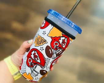KC Chiefs Neoprene Drink Sleeve | Large Coffee Cup Cover